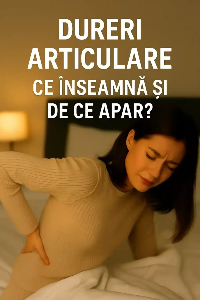 Dureri articulare – Ghid complet despre cauze, remedii naturale și soluții antiinflamatoare Femeie tânără cu dureri articulare severe, surprinsă într-un moment de disconfort acut